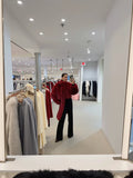 Luxurious Red Faux Fur Jacket