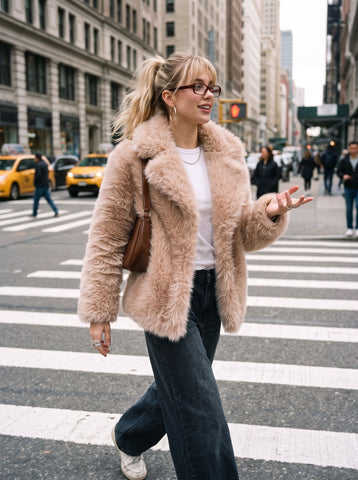 Plush Oversized Faux Fur Coat