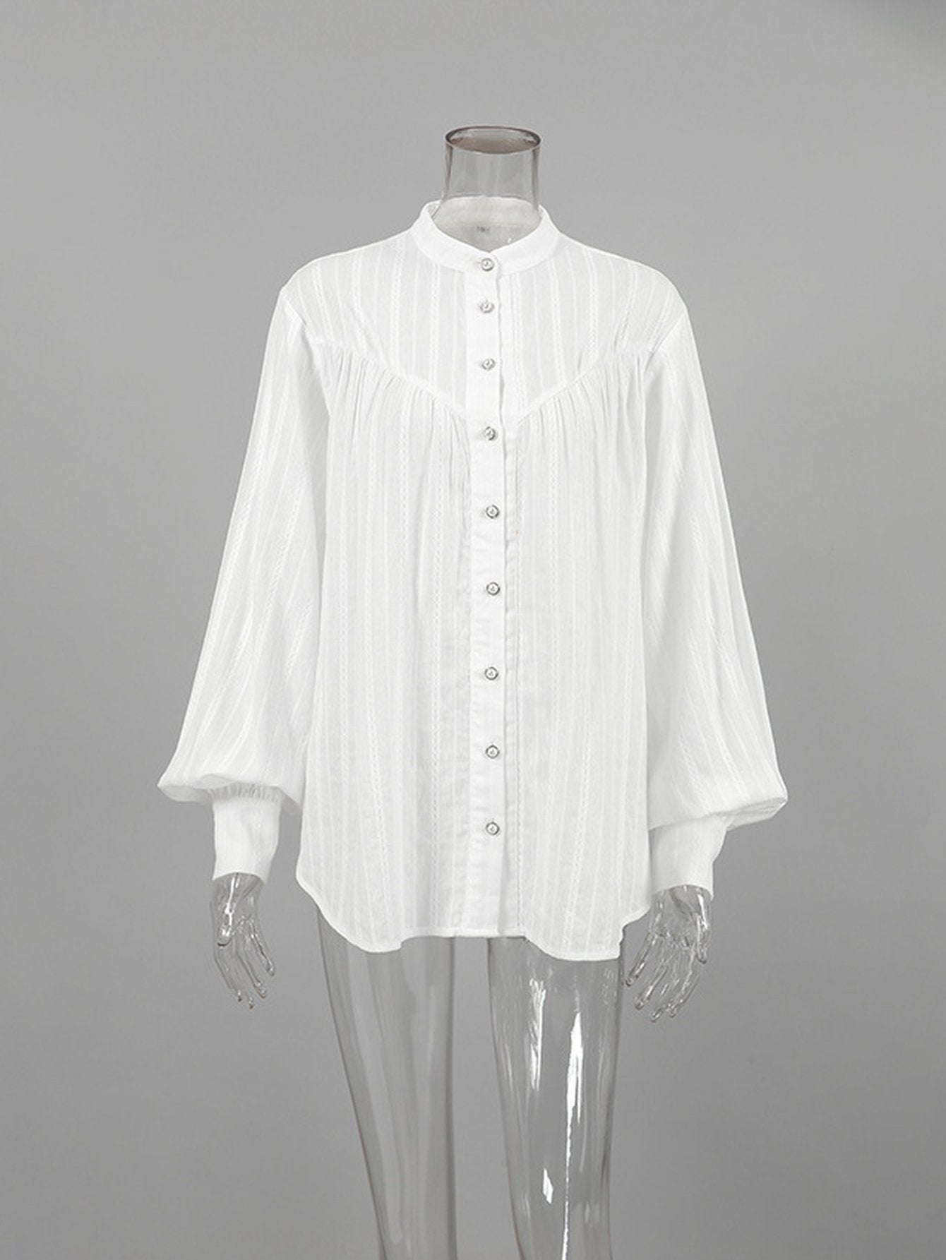 Oversized Textured Button Down Shirt