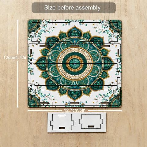 Teal and Gold Mandala Pattern Storage Box