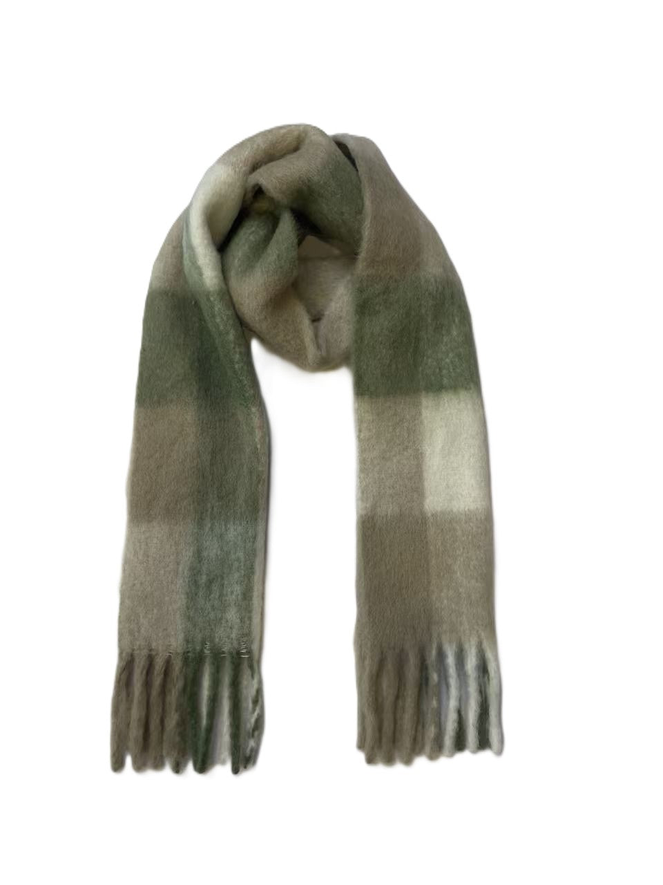 Cozy Plaid Brushed Winter Scarf