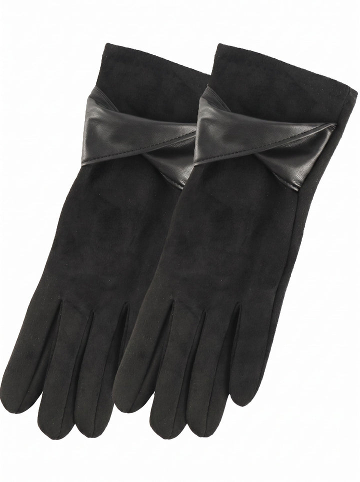 Elegant Suede Winter Women Gloves
