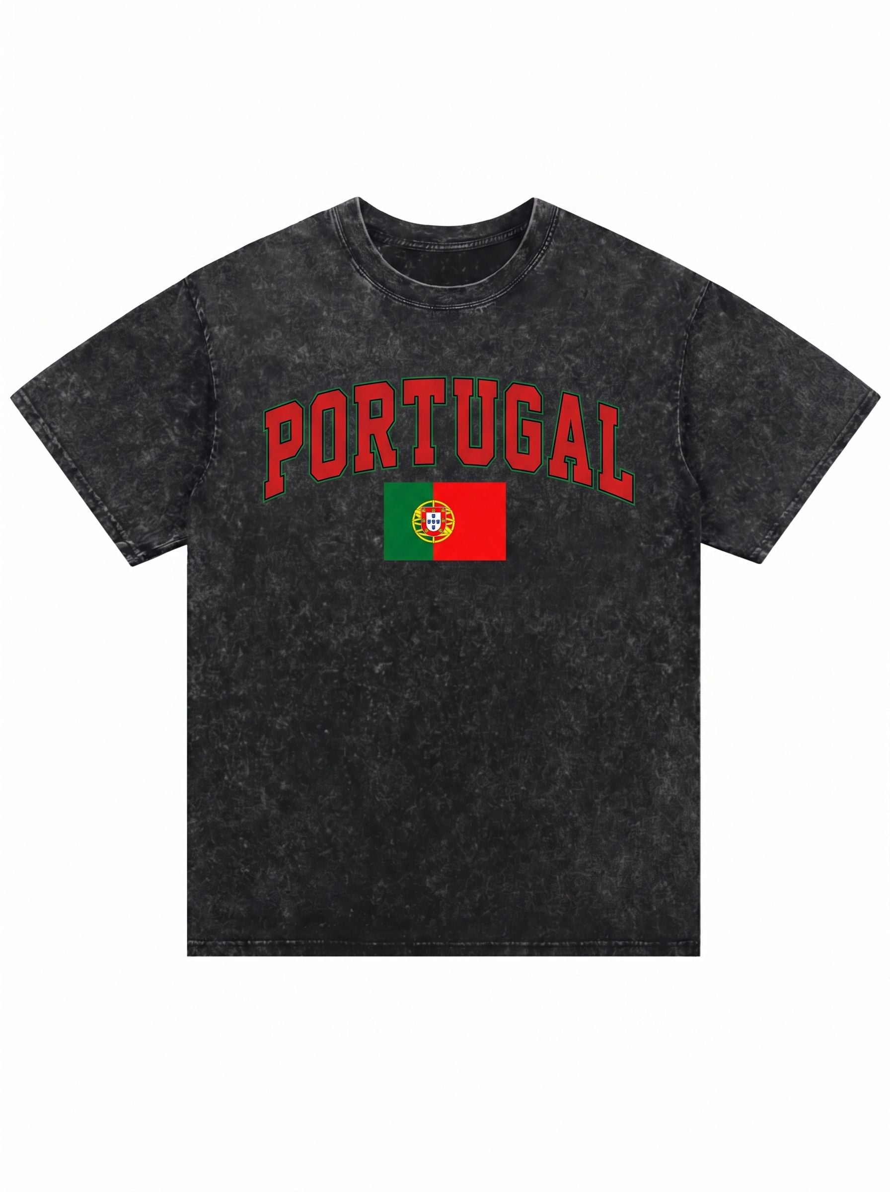 World Cup 2026 Vintage Portugal Mesh Sleeve Graphic  T-Shirt