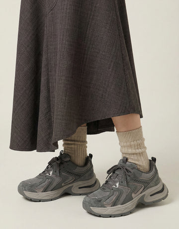 Breathable Mesh Chunky Sole Fashion Sneakers