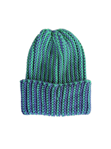 Cozy Chunky Knit Striped Beanie