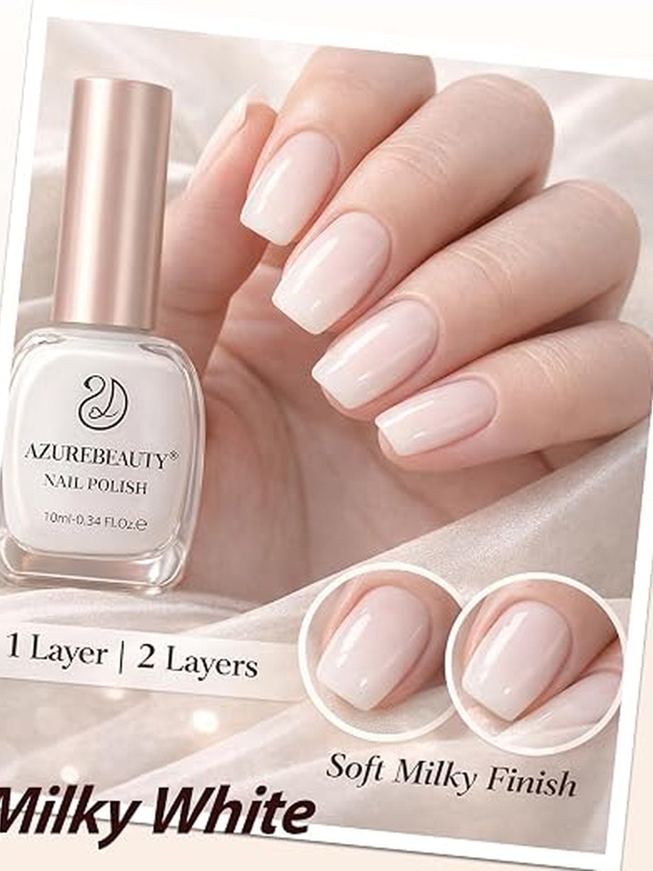 Sheer Milky White Gel Nail Polish