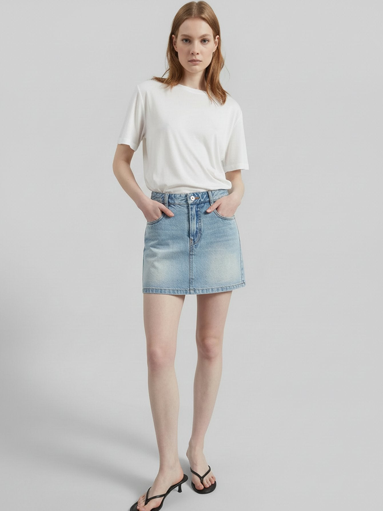 Classic Cotton Denim Skort
