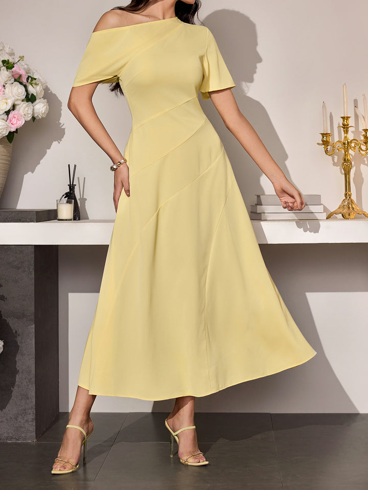 Elegant Off Shoulder Midi Dress