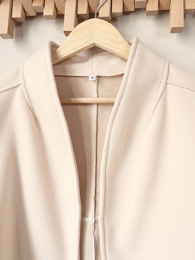 Minimalist Chic Cropped Wool Coat