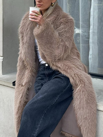Plush Oversized Faux Fur Coat