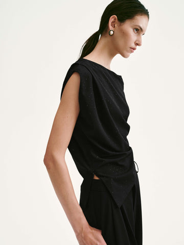 One Shoulder Draped Overhead Shirts
