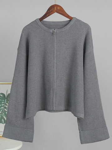 Cozy Ribbed Zip Up Pant Set