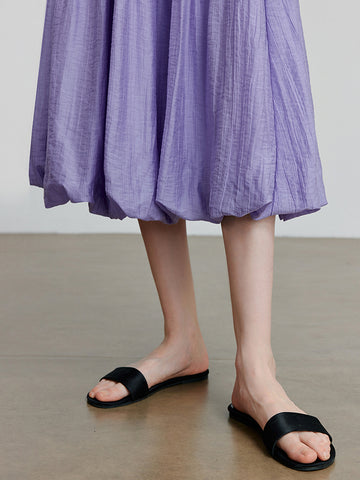 TOYOUTH Tiered Flared Boho Midi Skirt