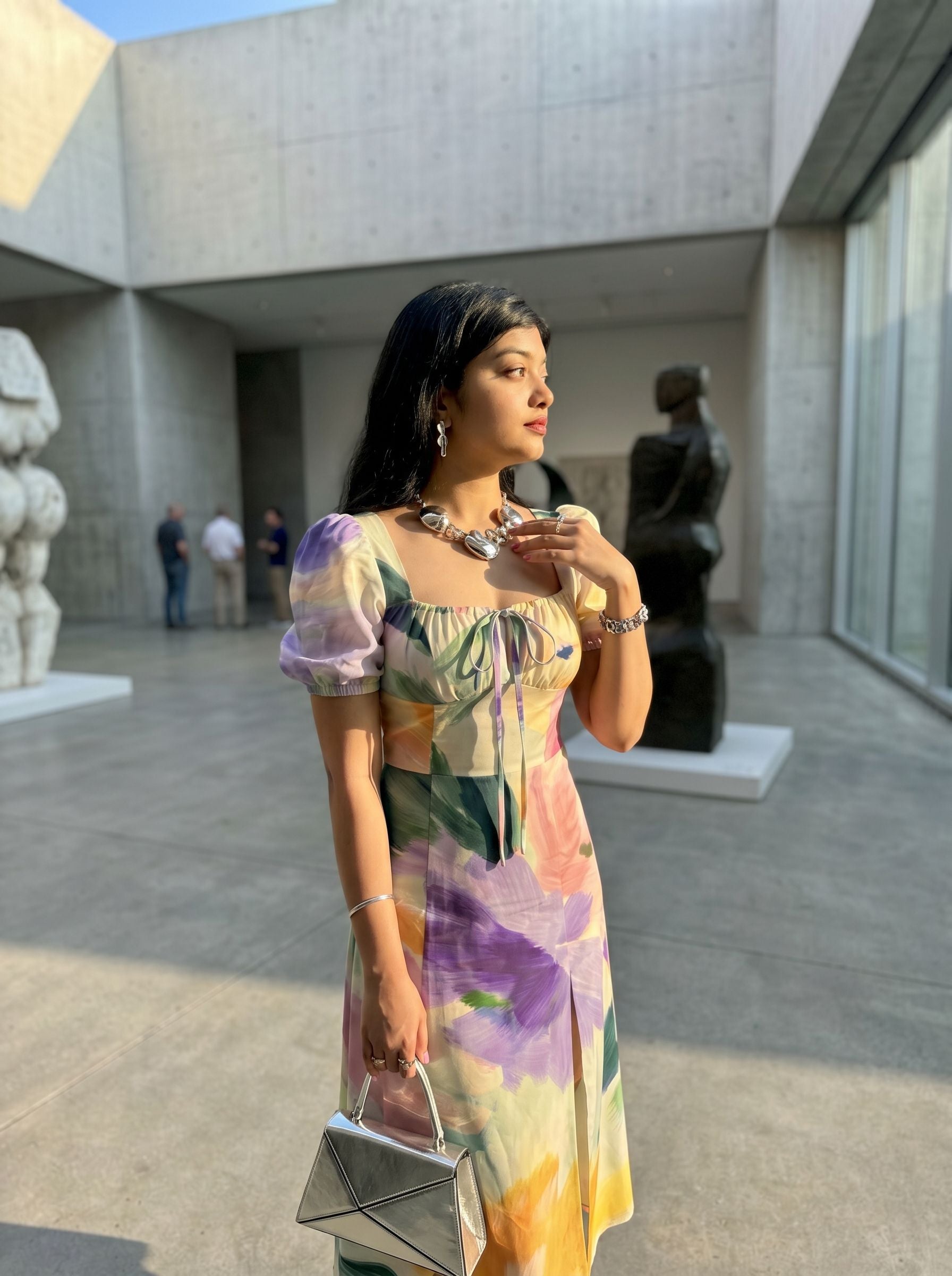 Sikruti Jena's Abstract Floral Print Midi Dress