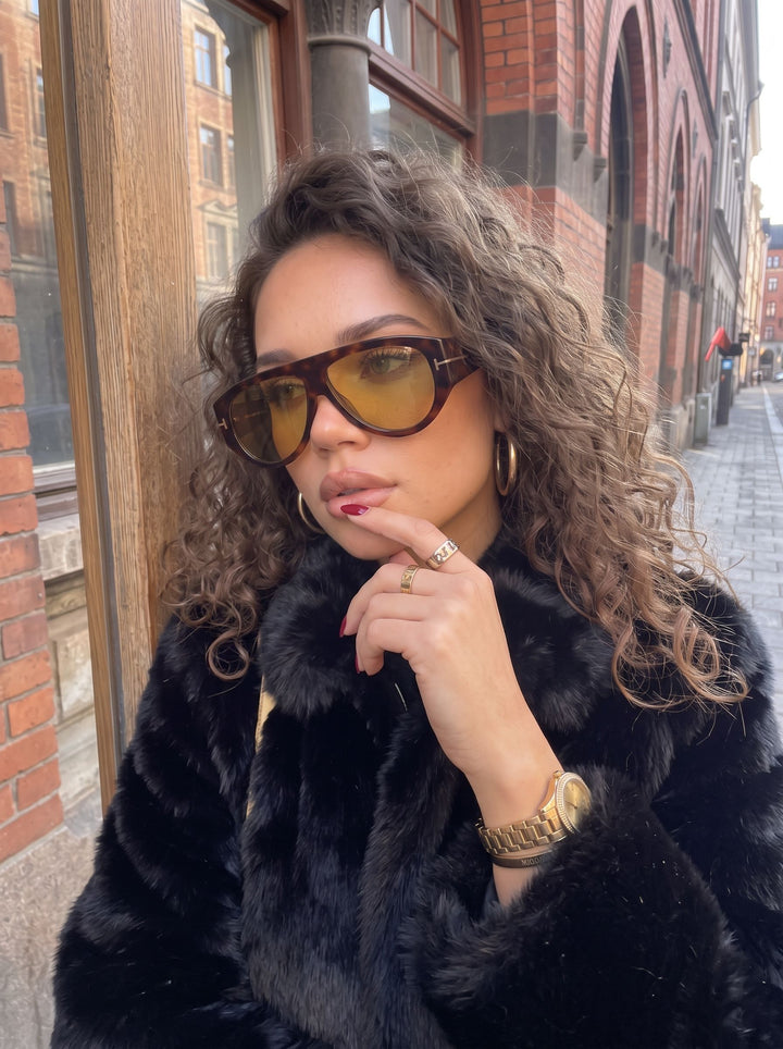 Handcrafted Luxury Oversized Black Sunglasses