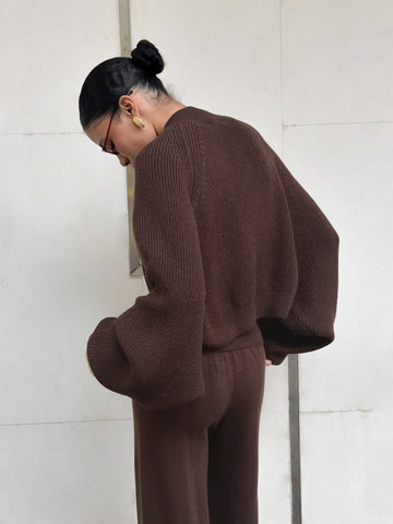 Cozy Sleeveless Crop Knit Set