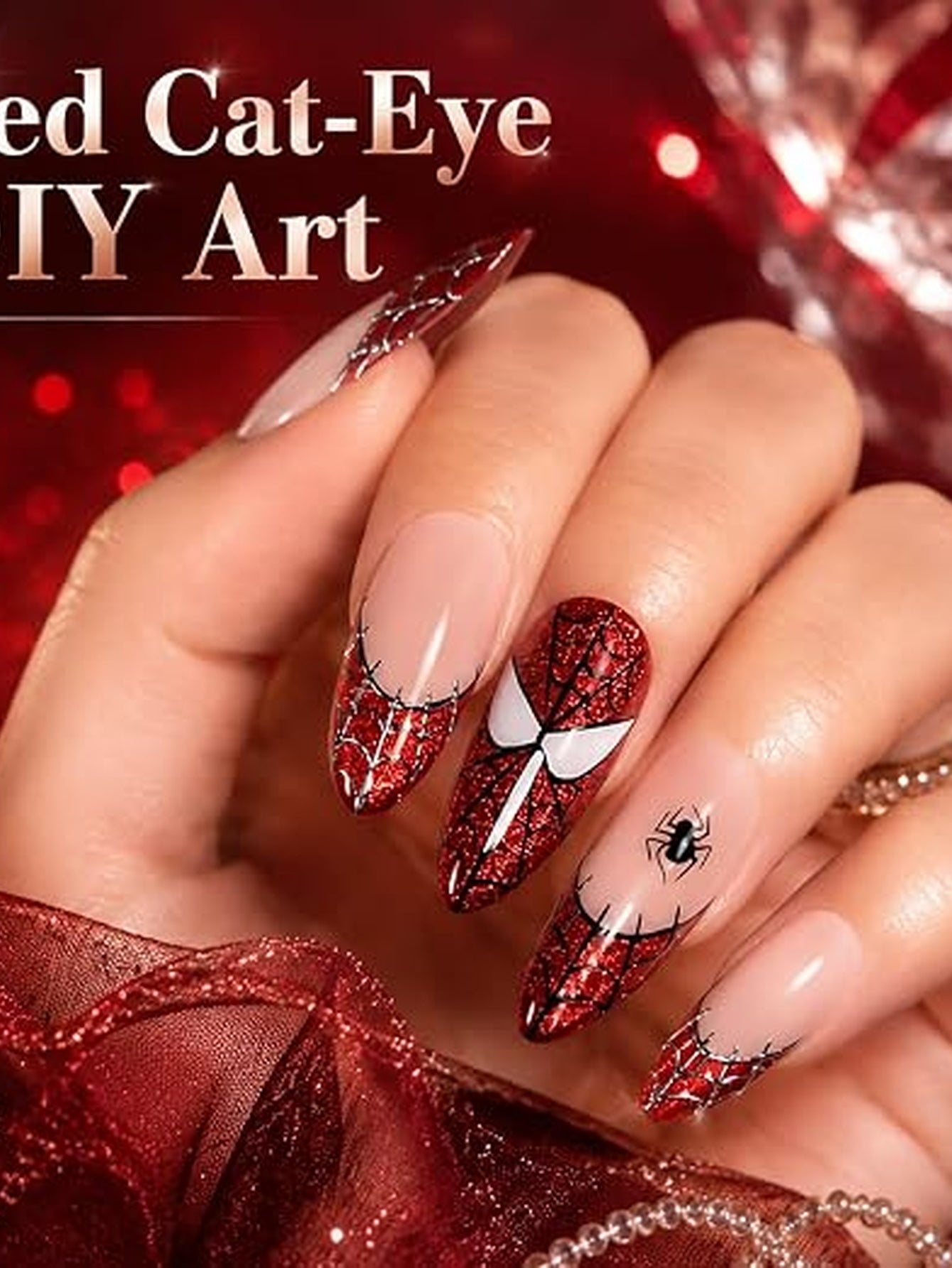 Sparkling Red Magnetic Cat Eye Gel Polish