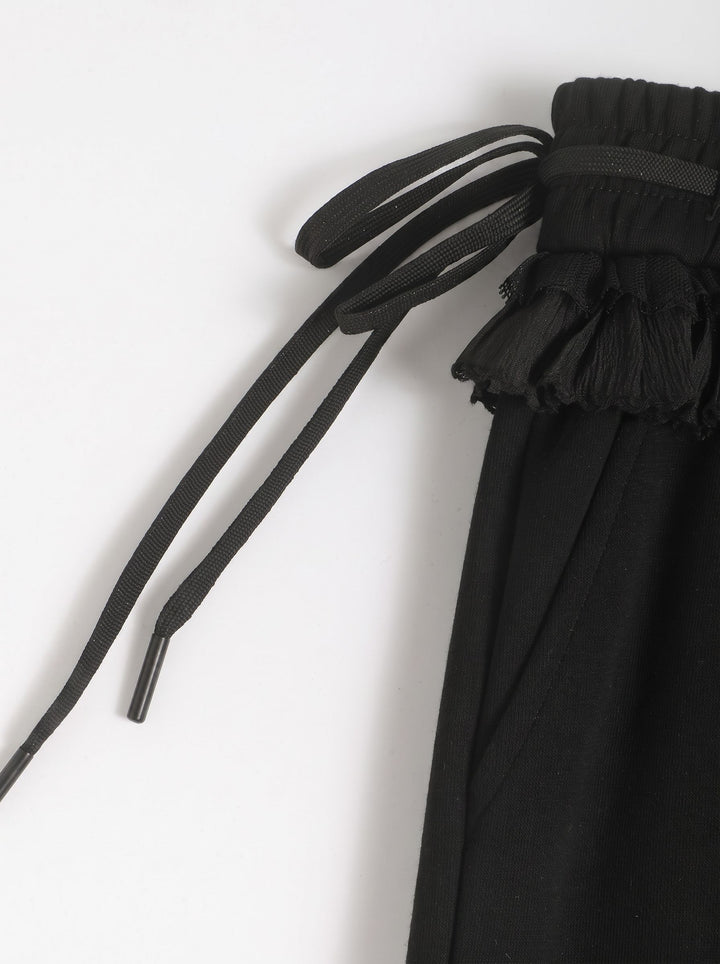 Cozy Bow Detail Wide Leg Pants
