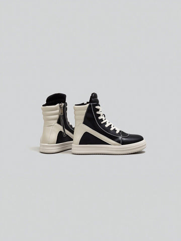High Top Side Zipper Modern Sneakers