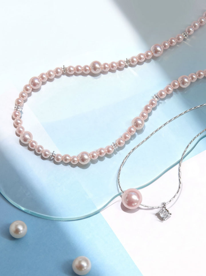 Elegant Layered Pearl Pendant Necklace