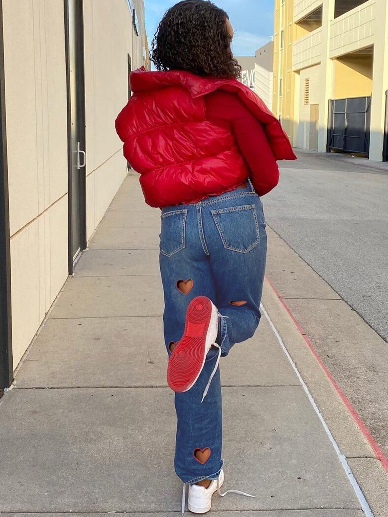Non Stretch Loose Wide Leg Jeans