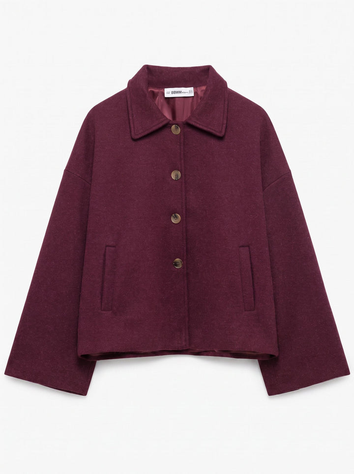 Oversized Button Up Wool Coat