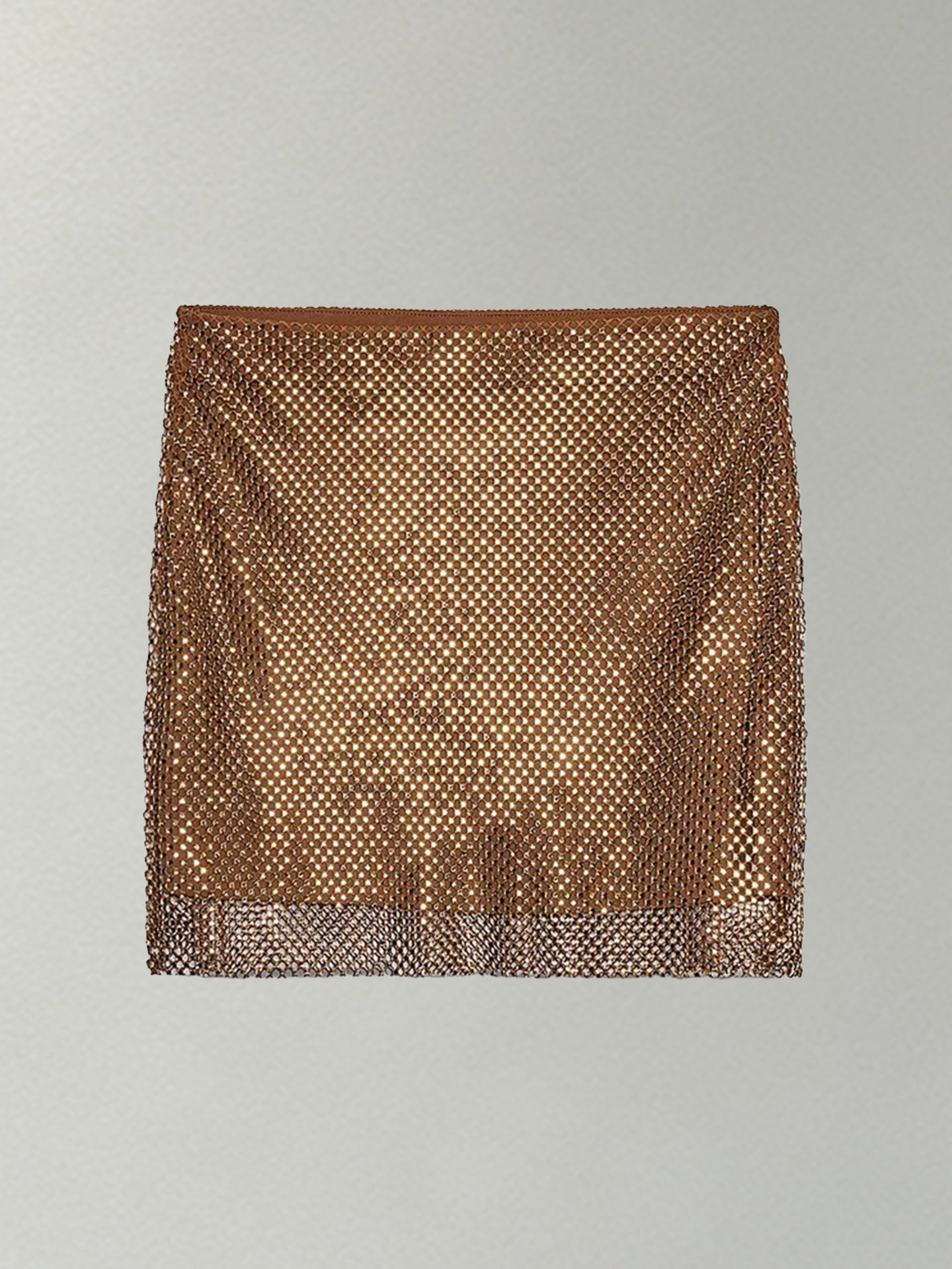 Sparkly Rhinestone Cowl Neck Skirt Set