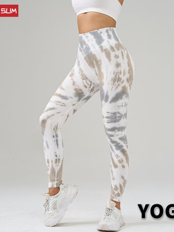 High Waisted Tie Dye Seamless Leggings