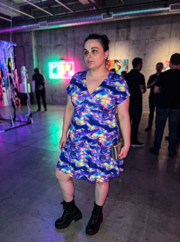Beautiful  Cosmic Nebula Print Mini Dress