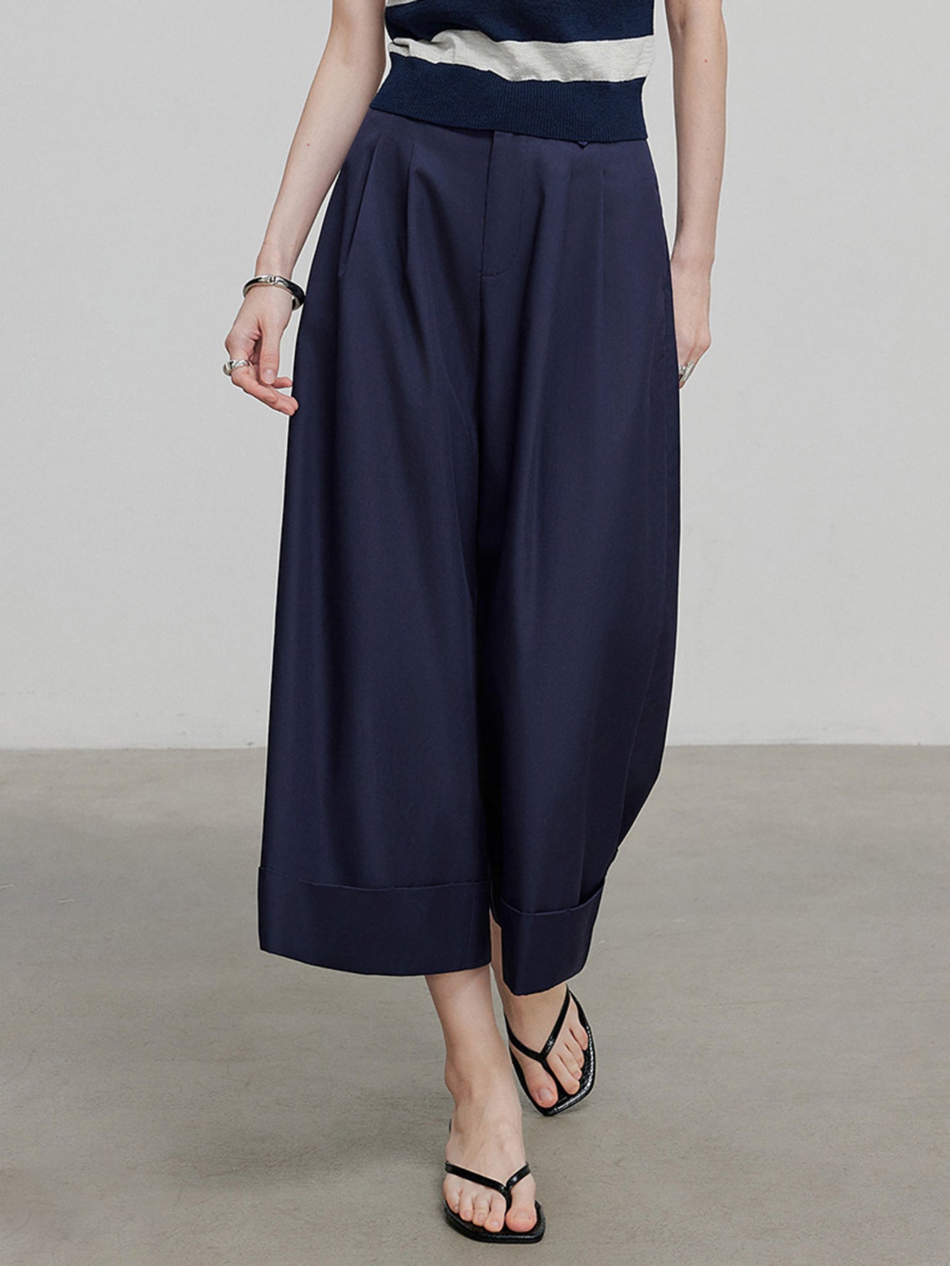 High Waisted Wide Leg Minimalist Pants