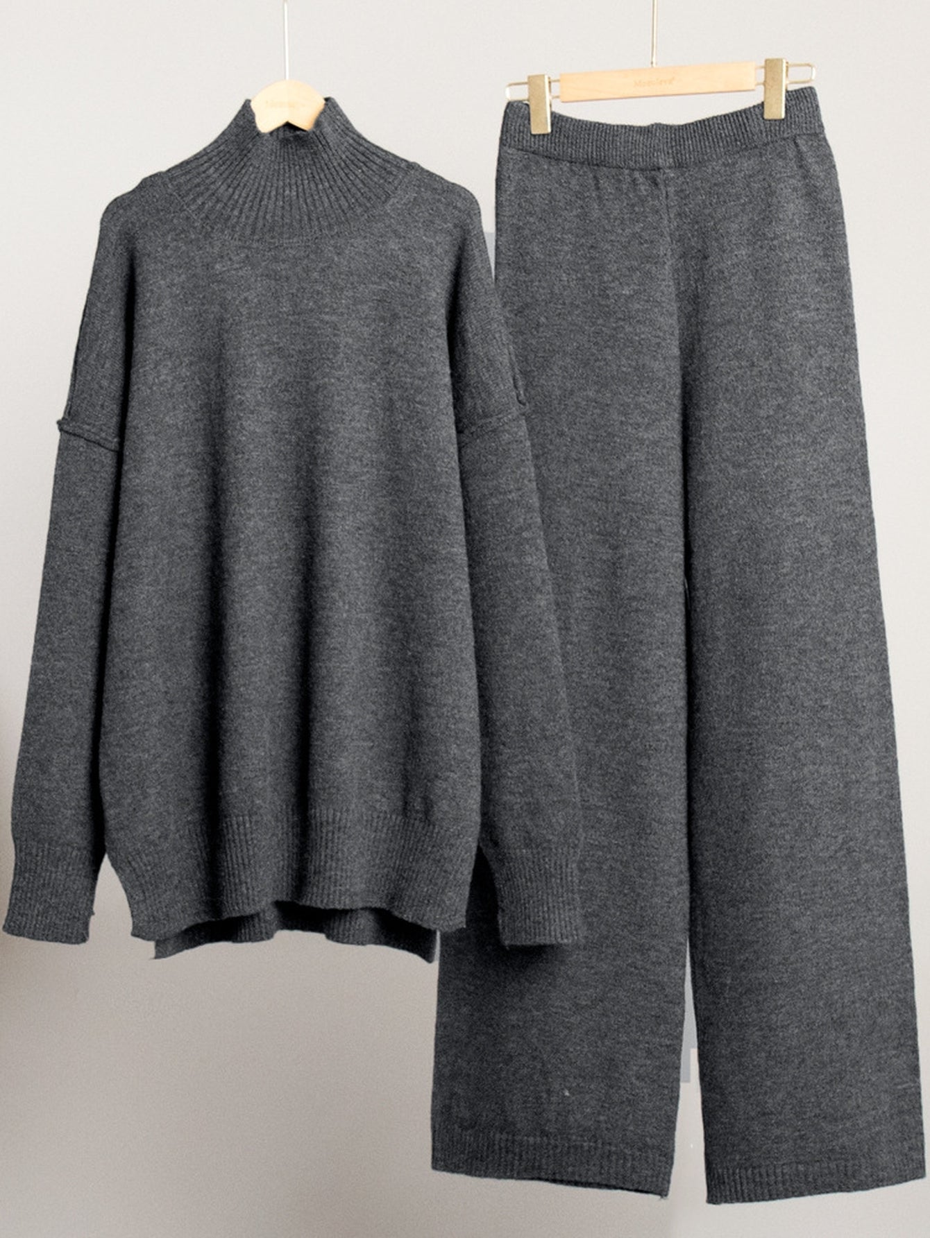 Cozy Oversized Mock Neck Knit Set