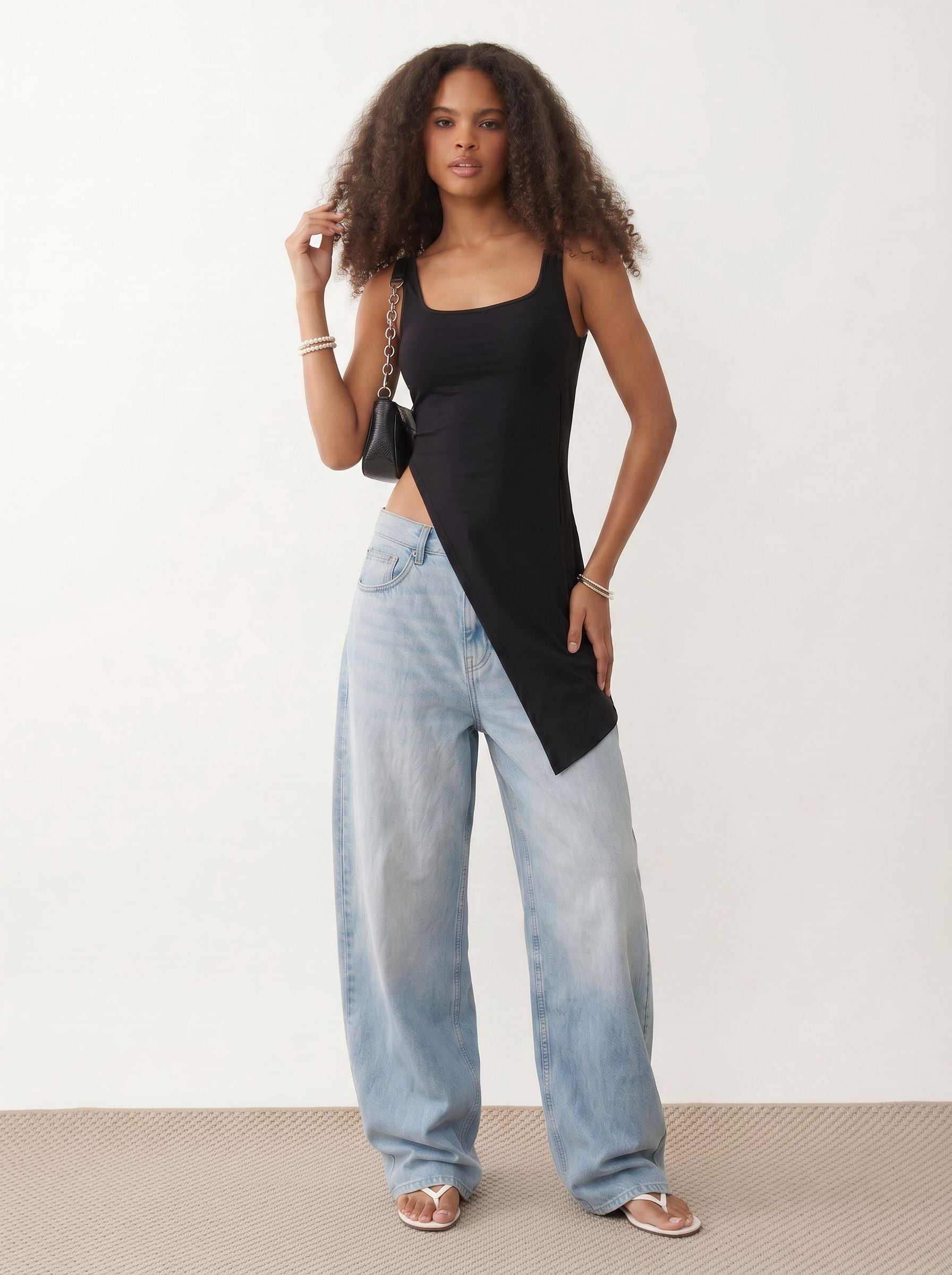 Asymmetric Slim Fit Tank Top
