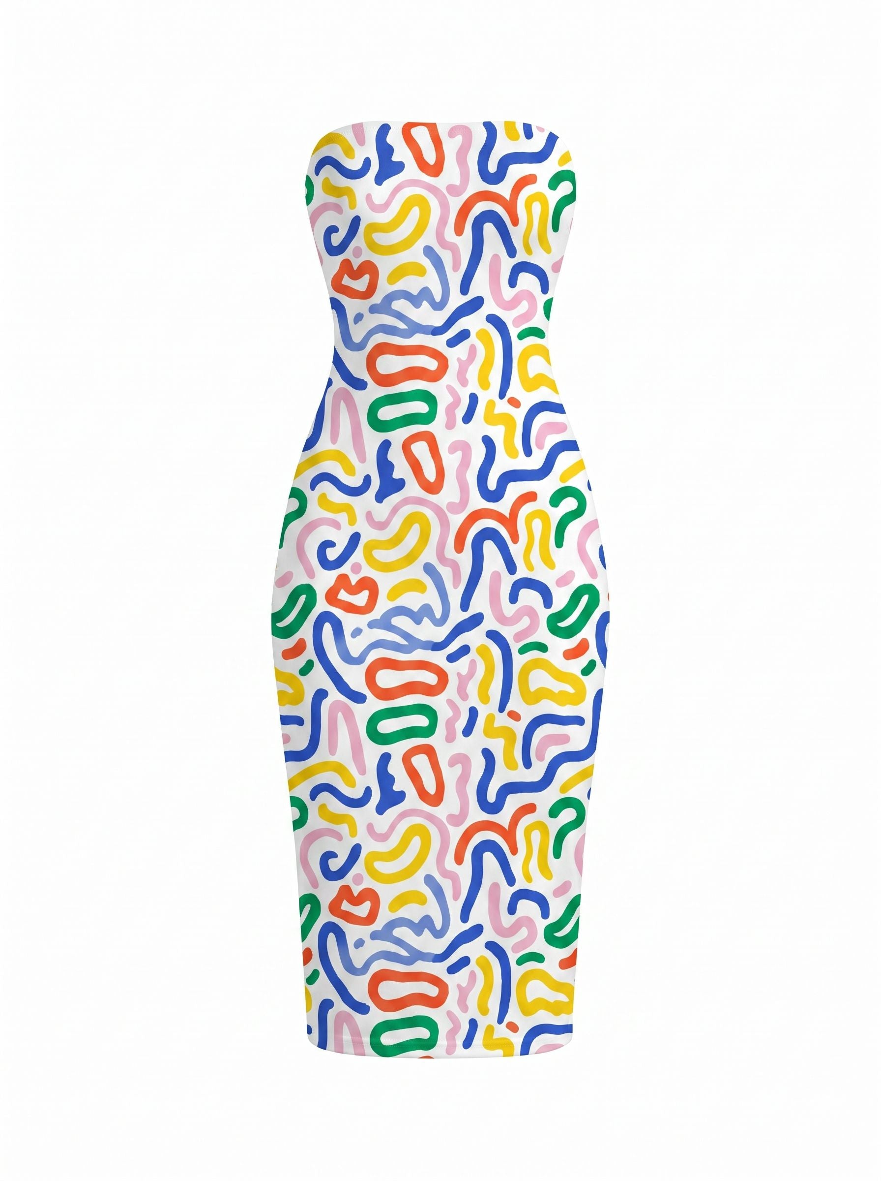 Shilpi Tripathi's Abstract Doodle Print Midi Dress
