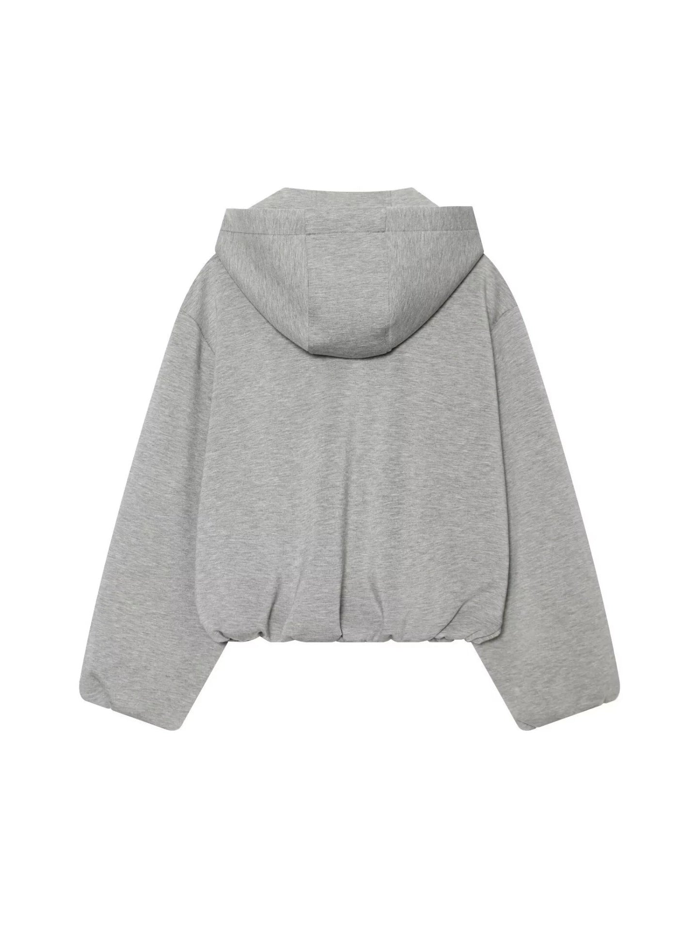 Oversized Cropped Zip Up Hoodie