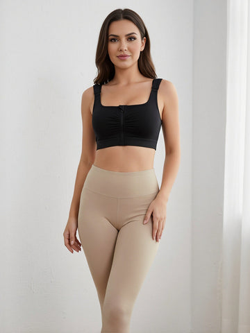 Front Zip Seamless Sculpting Shapewear Bra