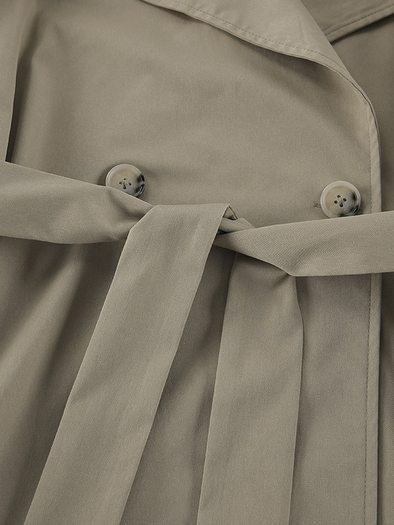 Oversized Cropped Trench Coat Jacket