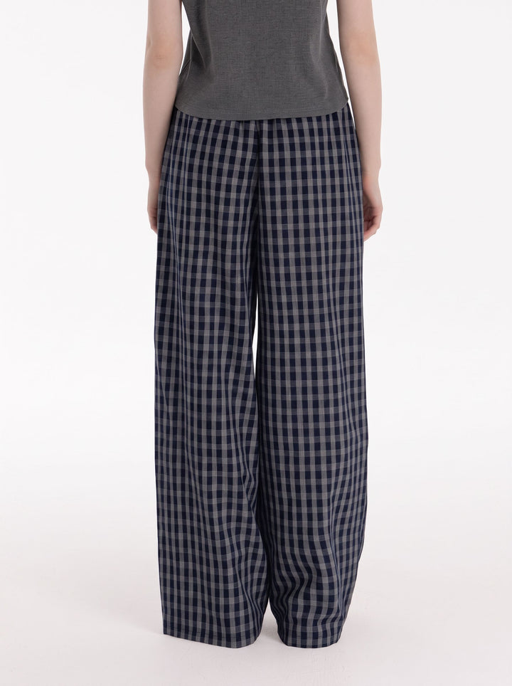 Comfy Plaid Wide Leg Pants
