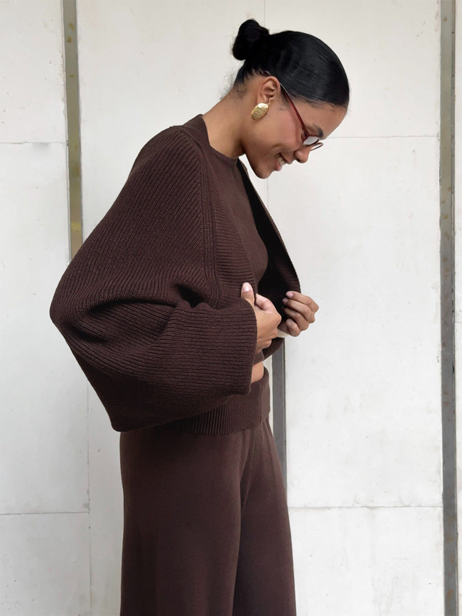 Cozy Sleeveless Crop Knit Set
