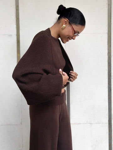 Cozy Sleeveless Crop Knit Set