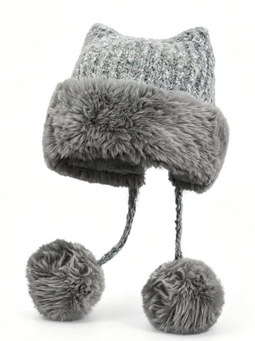 Cozy Faux Fur Cat Ear Hat