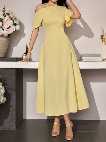 Elegant Off Shoulder Midi Dress