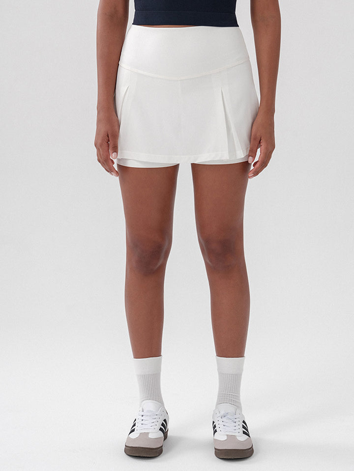 High Waisted Pleated Athletic Skort