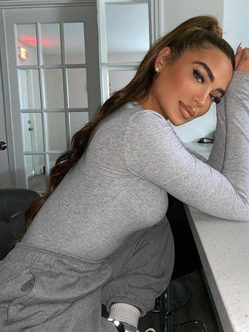 Fitted Zip Up Long Sleeve Bodysuit