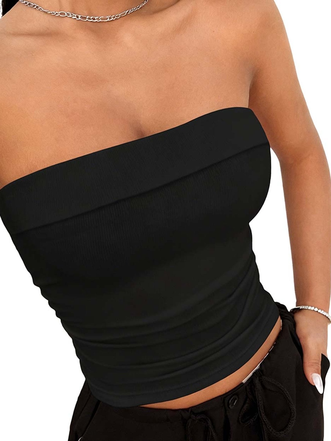 Seamless Strapless Athletic Tube Top