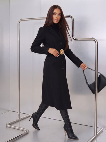 Elegant Slim Fit Long Coat