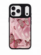 Pink Glitter Butterfly Graphic Phone Case