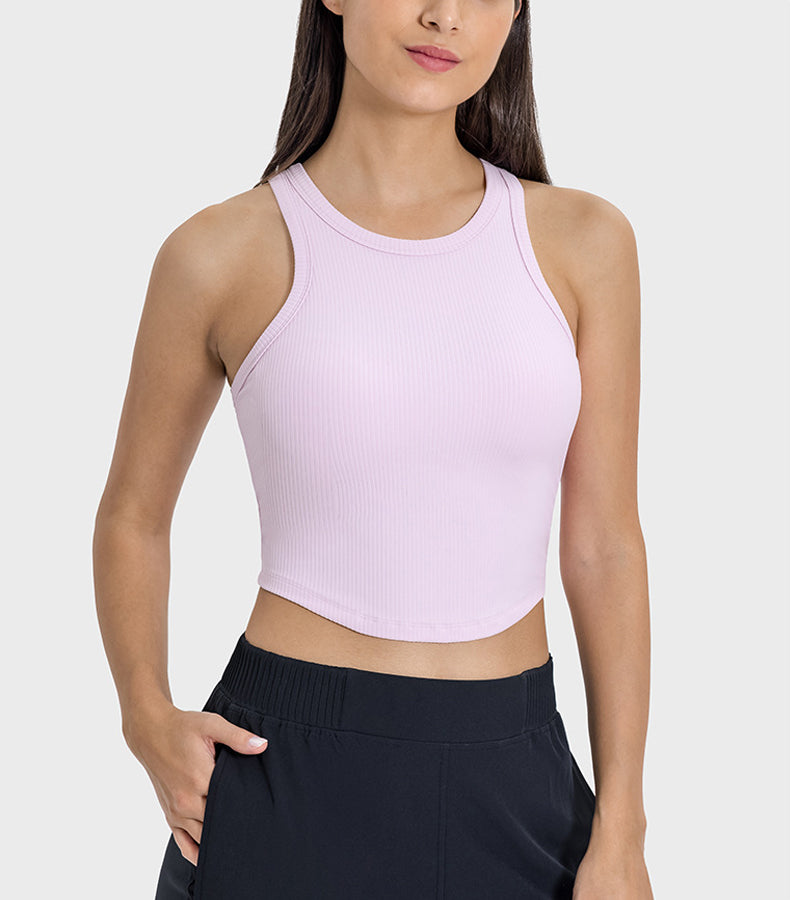 Built-In Cup Non-Shift Shockproof Athletic Vest-Multicolor