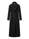 Elegant Slim Fit Long Wool Coat
