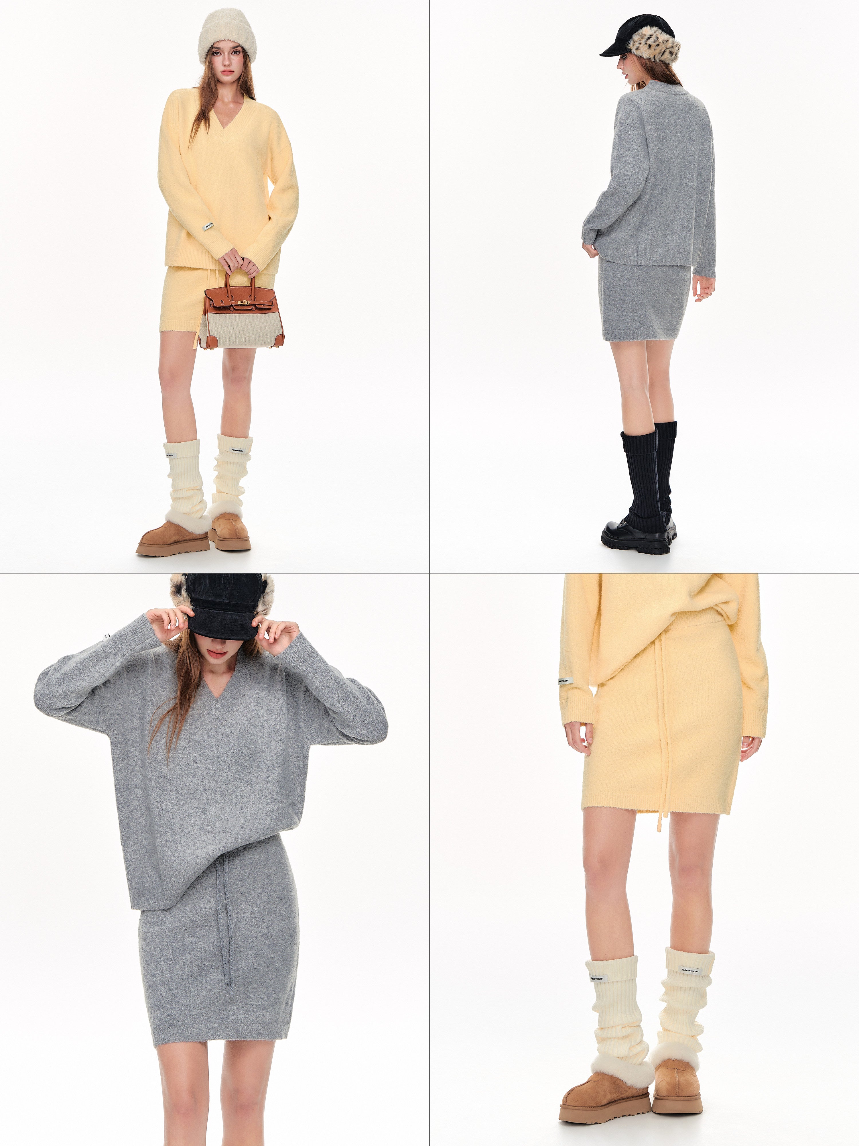 Cozy V Neck Knit Casual Sweater