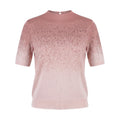 Sparkling Ombre Knit Short Sleeve Sweater